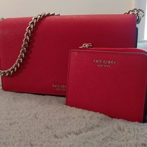 Kate Spade Cameron Hot Chili Purse & Wallet Set